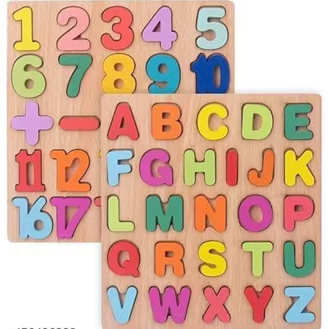 Colorful Wooden Alphabet Puzzle Board for Kids