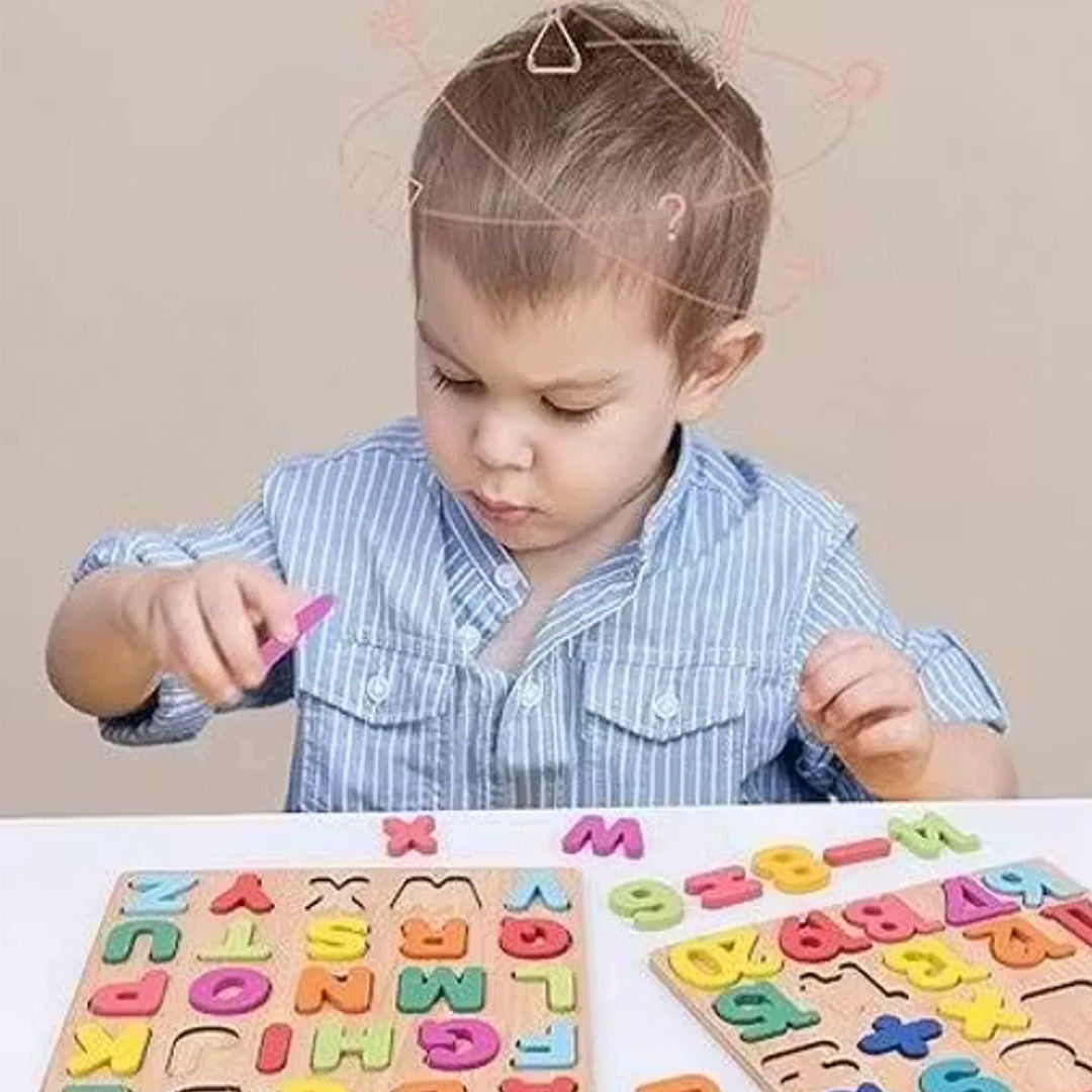 Colorful Wooden Alphabet Puzzle Board for Kids