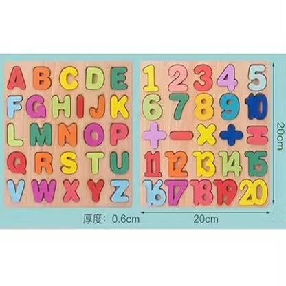 Colorful Wooden Alphabet Puzzle Board for Kids